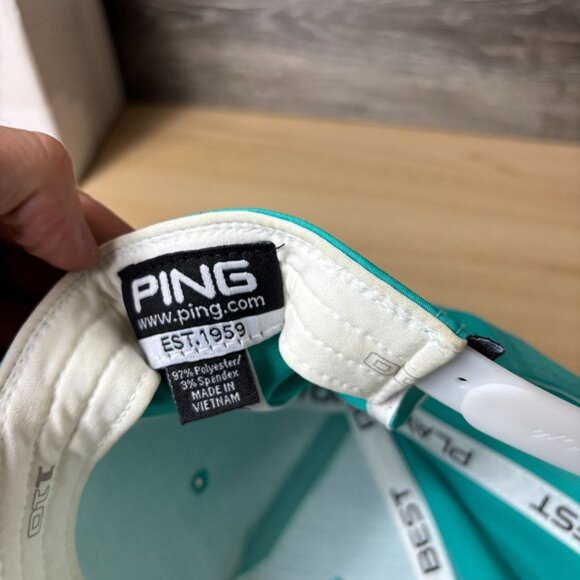 Ping Hat Cap Snapback Blue Costal Performance Golf Golfing Adjustable - Picture 9 of 10
